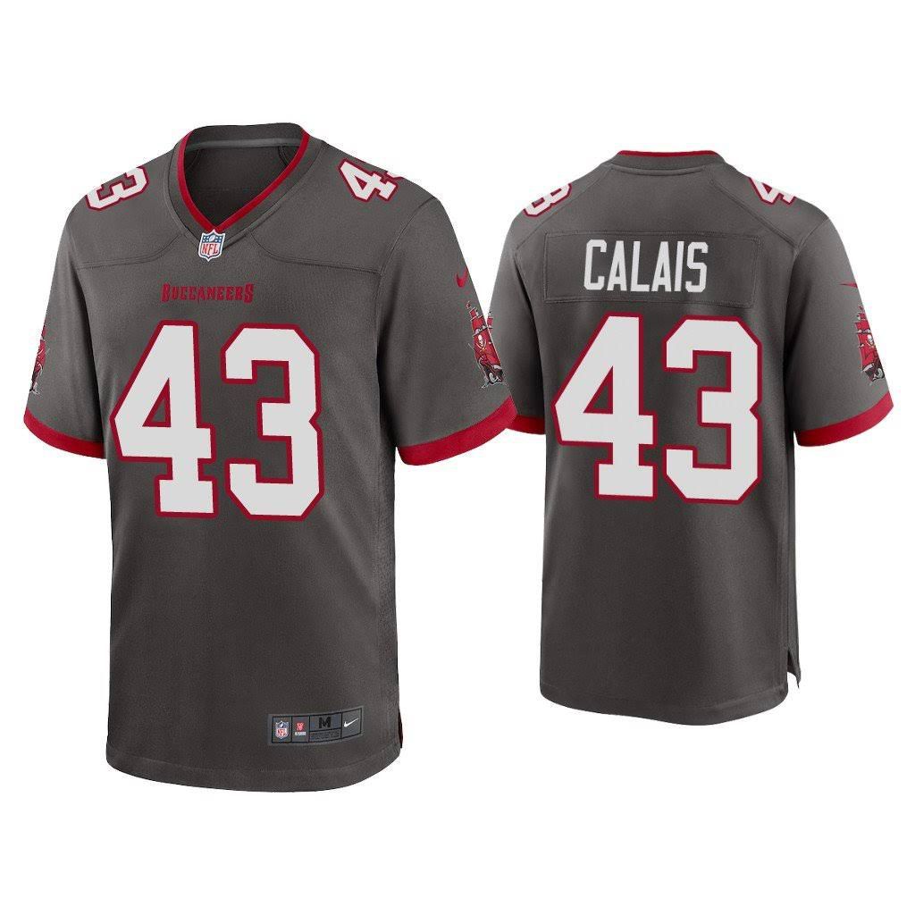 Men Tampa Bay Buccaneers #43 Raymond Calais Nike Grey Game NFL Jersey